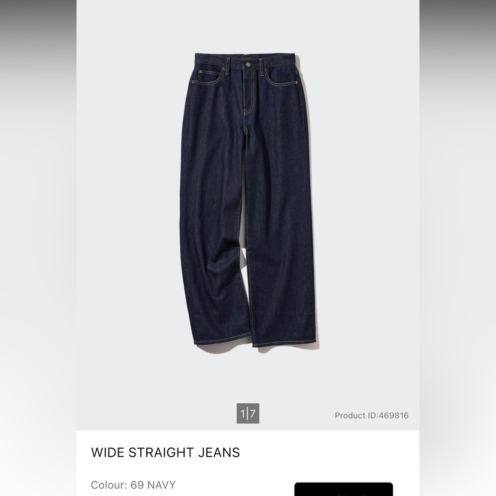 Uniqlo - Wide Straight Jeans - Navy